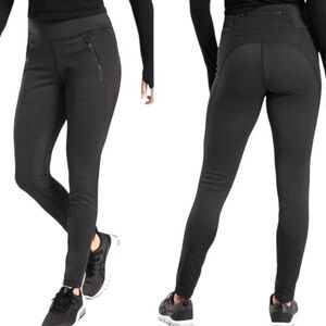 Athleta Peak Hybrid Tights Womens Medium Black High Rise Gym Yoga Running